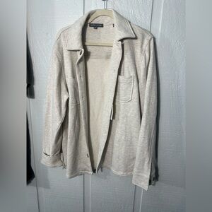 Slate and Stone Men’s Off White Button Down Shaket Size Medium NWOT